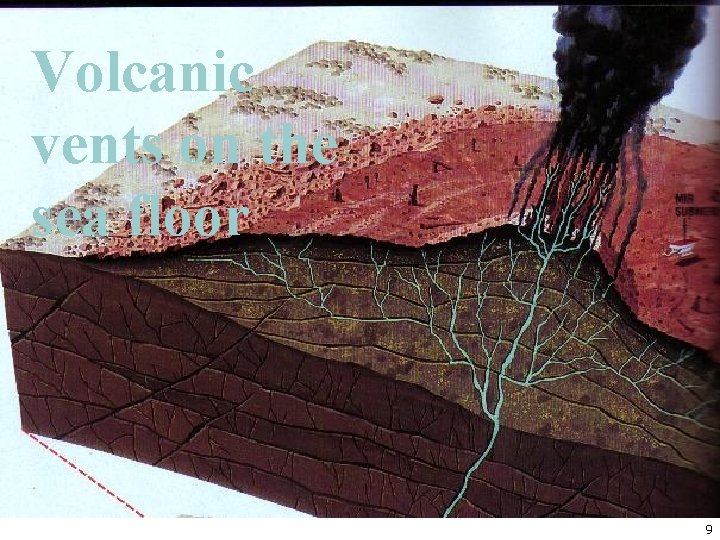 Volcanic vents on the sea floor 9 