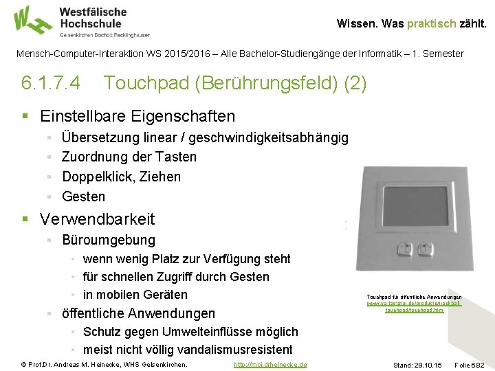 Wissen. Was praktisch zählt. Mensch-Computer-Interaktion WS 2015/2016 – Alle Bachelor-Studiengänge der Informatik – 1.