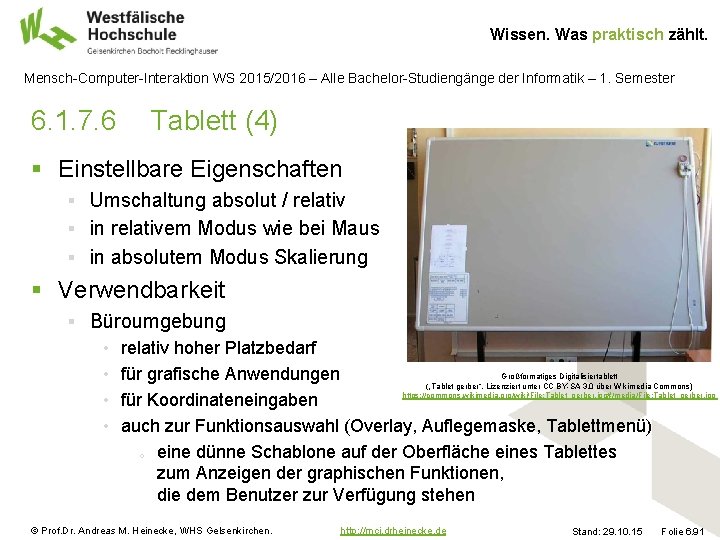 Wissen. Was praktisch zählt. Mensch-Computer-Interaktion WS 2015/2016 – Alle Bachelor-Studiengänge der Informatik – 1.