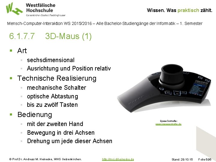Wissen. Was praktisch zählt. Mensch-Computer-Interaktion WS 2015/2016 – Alle Bachelor-Studiengänge der Informatik – 1.