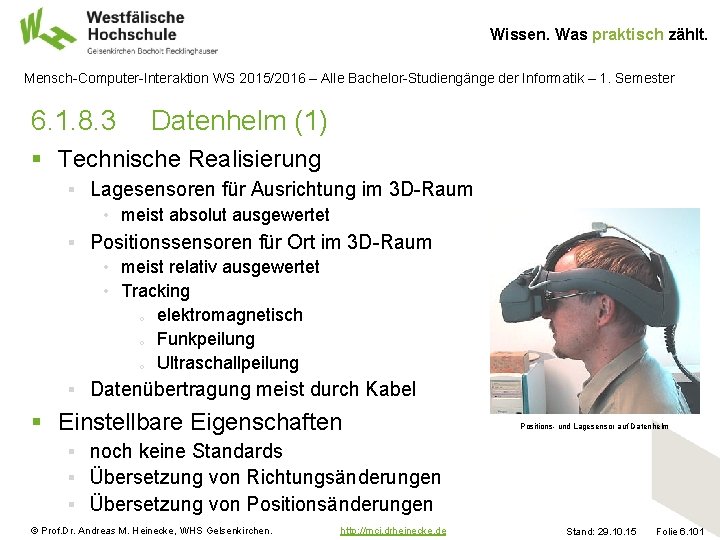 Wissen. Was praktisch zählt. Mensch-Computer-Interaktion WS 2015/2016 – Alle Bachelor-Studiengänge der Informatik – 1.