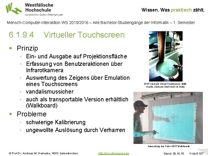 Wissen. Was praktisch zählt. Mensch-Computer-Interaktion WS 2015/2016 – Alle Bachelor-Studiengänge der Informatik – 1.