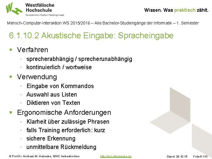 Wissen. Was praktisch zählt. Mensch-Computer-Interaktion WS 2015/2016 – Alle Bachelor-Studiengänge der Informatik – 1.