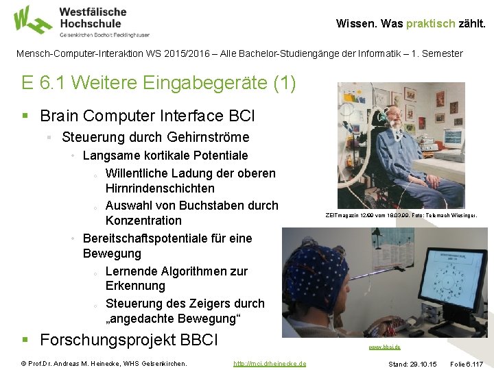 Wissen. Was praktisch zählt. Mensch-Computer-Interaktion WS 2015/2016 – Alle Bachelor-Studiengänge der Informatik – 1.