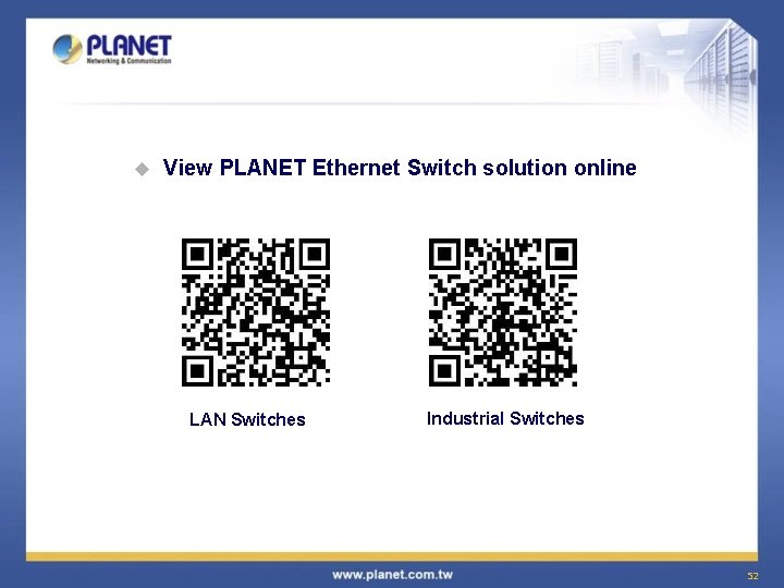u View PLANET Ethernet Switch solution online LAN Switches Industrial Switches 52 
