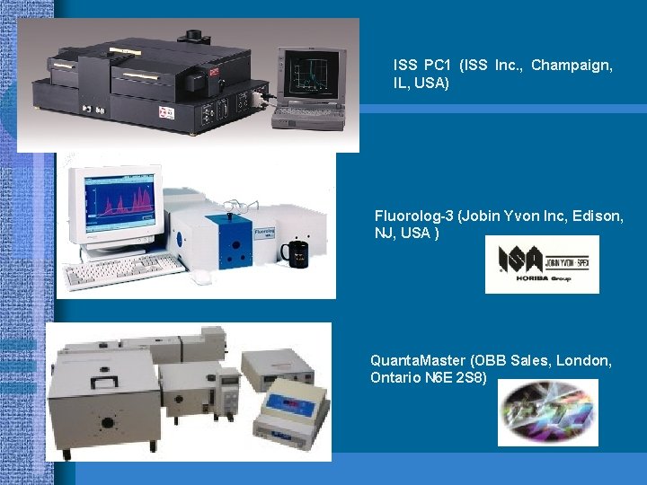 ISS PC 1 (ISS Inc. , Champaign, IL, USA) Fluorolog-3 (Jobin Yvon Inc, Edison,