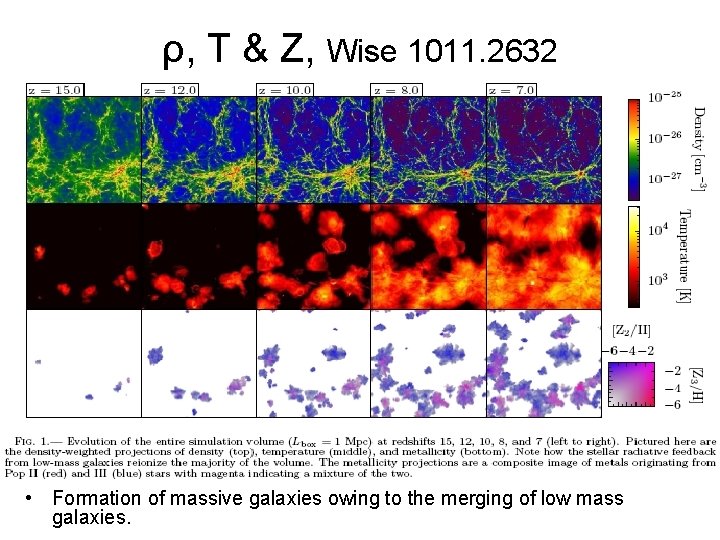 ρ, T & Z, Wise 1011. 2632 • Formation of massive galaxies owing to