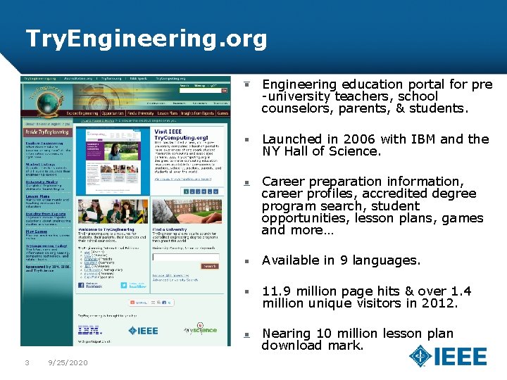 Try. Engineering. org Engineering education portal for pre -university teachers, school counselors, parents, &