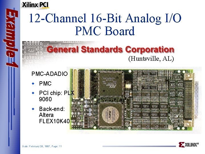 12 -Channel 16 -Bit Analog I/O PMC Board (Huntsville, AL) PMC-ADADIO w PMC w