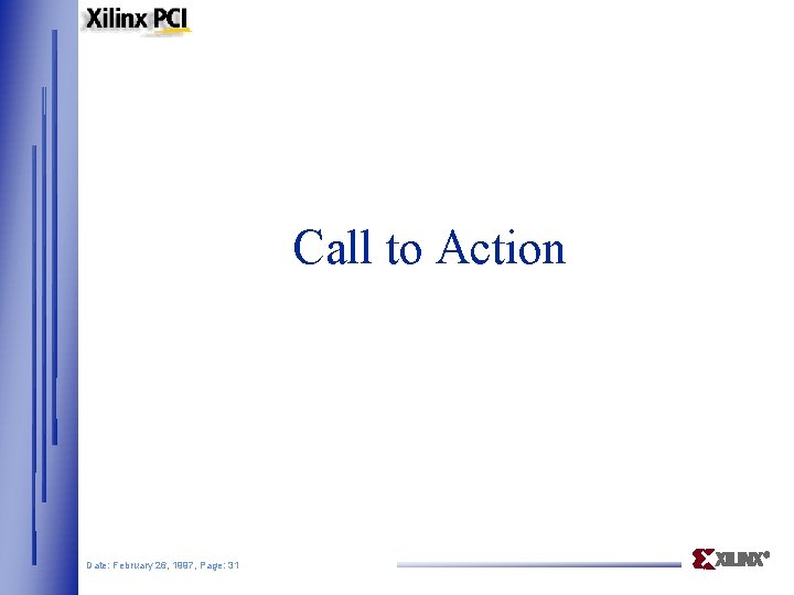 Call to Action Date: February 26, 1997, Page: 31 