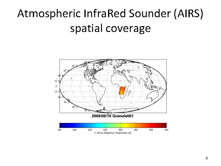 Atmospheric Infra. Red Sounder (AIRS) spatial coverage 9 