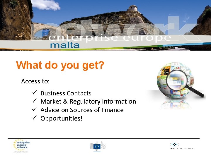 What do you get? Access to: ü ü Business Contacts Market & Regulatory Information