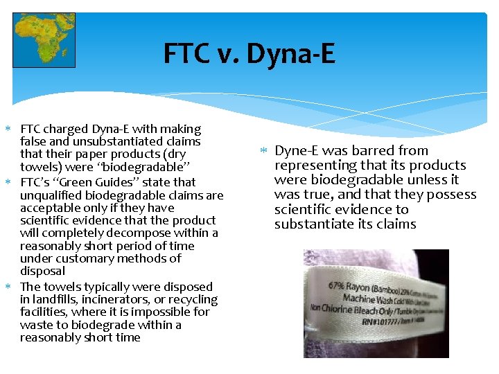 FTC v. Dyna-E FTC charged Dyna-E with making false and unsubstantiated claims that their