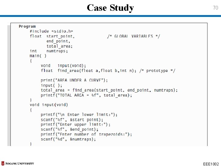 Case Study 70 EEE 1002 Case Study 70 EEE 1002