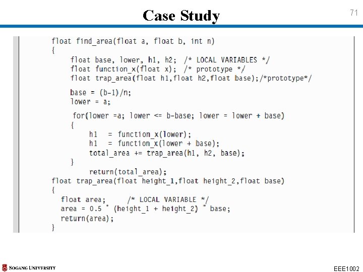 Case Study 71 EEE 1002 Case Study 71 EEE 1002