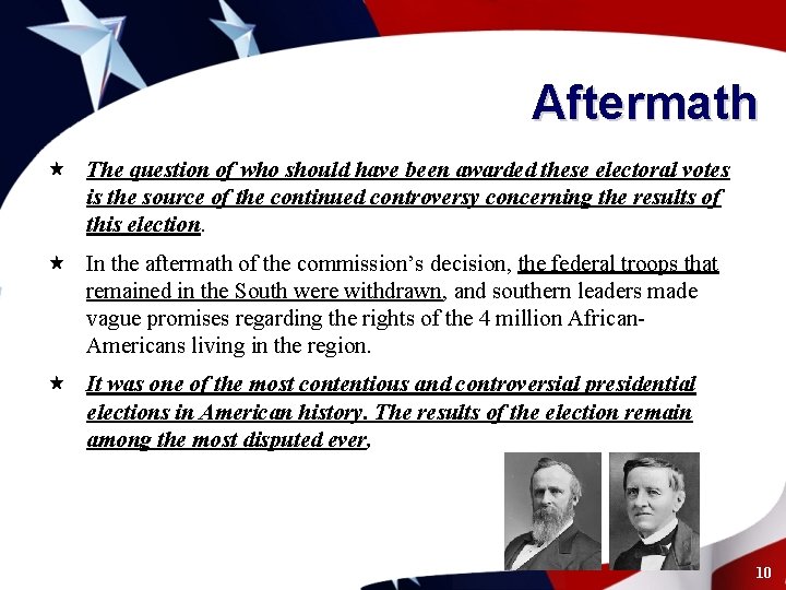 Aftermath « The question of who should have been awarded these electoral votes is
