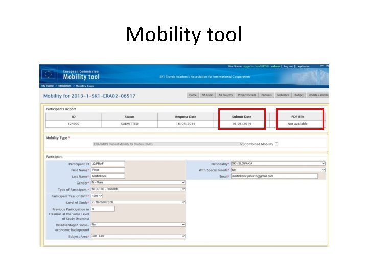 Mobility tool Mobility tool