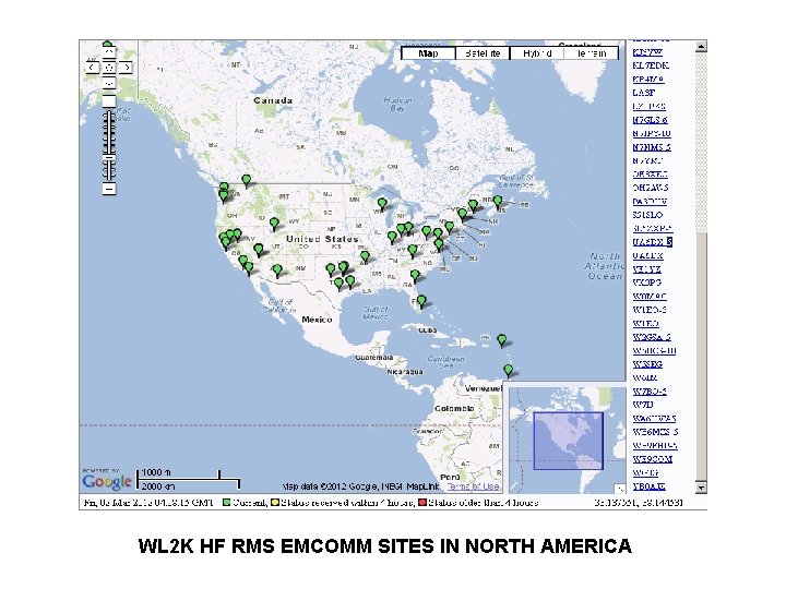 WL 2 K HF RMS EMCOMM SITES IN NORTH AMERICA 