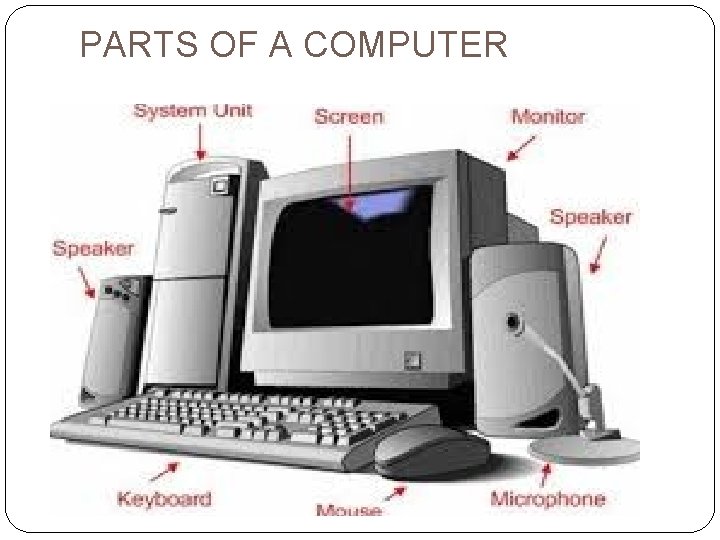 PARTS OF A COMPUTER 