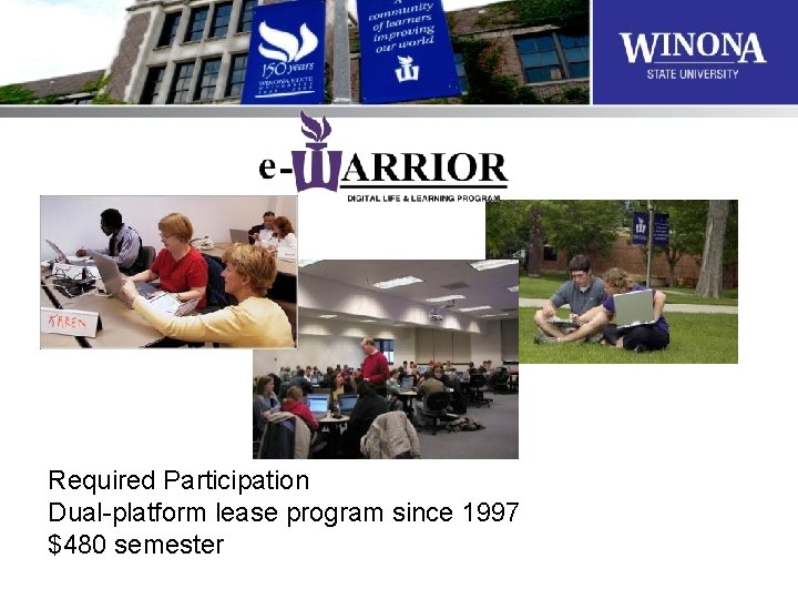 Required Participation Dual-platform lease program since 1997 $480 semester 