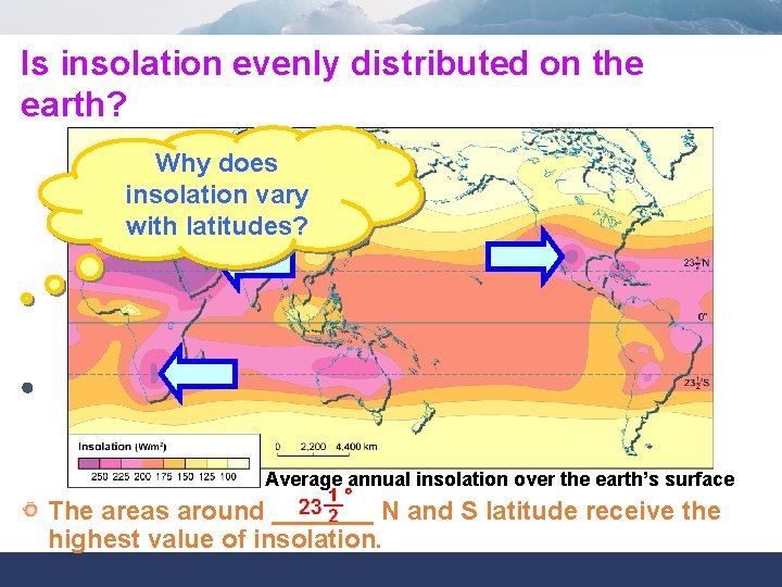 Insolation Patterns Chart Can you think of any temperature patterns on