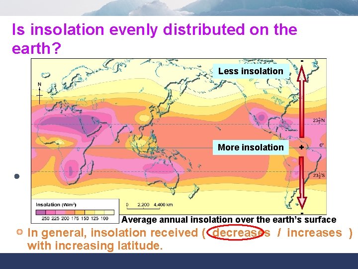 Insolation Patterns Can you think of any temperature patterns on