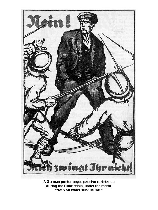 A German poster urges passive resistance during the Ruhr crisis, under the motto “No!