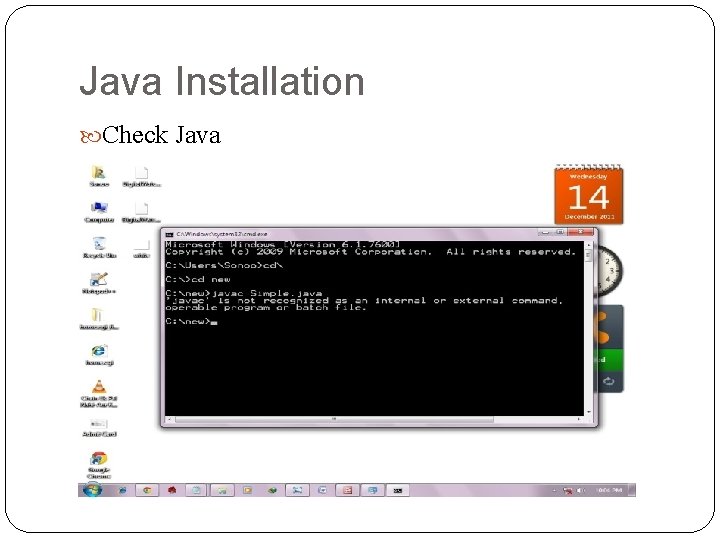 Java Installation Check Java 