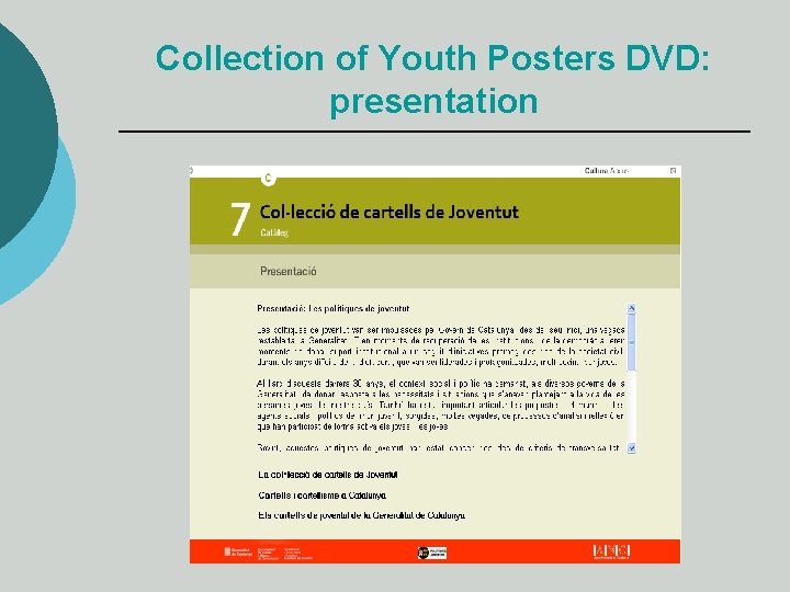 Collection of Youth Posters DVD: presentation 