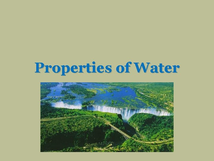Properties of Water 