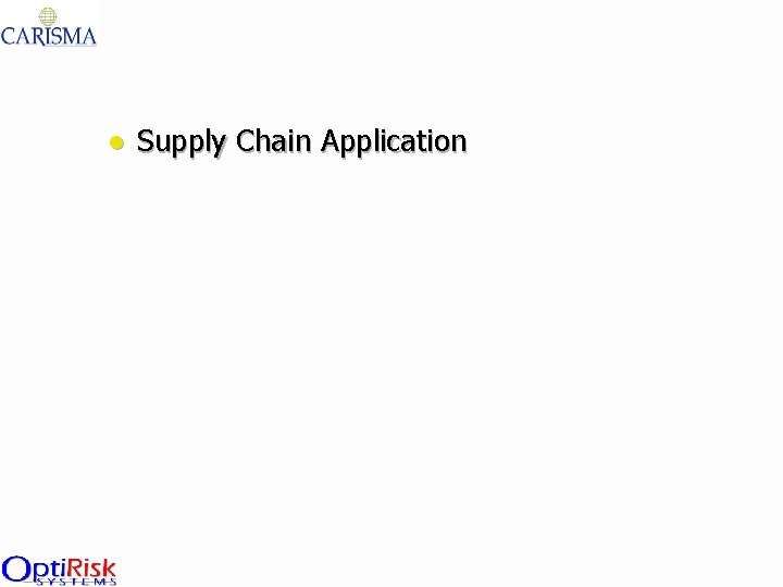 l Supply Chain Application 