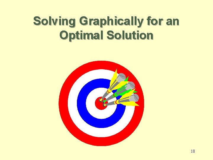 Solving Graphically for an Optimal Solution 18 