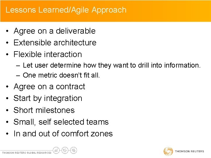 Click to edit Lessons Learned/Agile Master text Approach styles • • Click to edit Click to edit Lessons Learned/Agile Master text Approach styles • • Click to edit