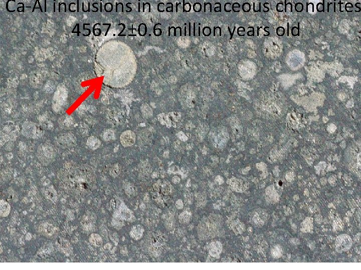 Ca-Al inclusions in carbonaceous chondrites 4567. 2± 0. 6 million years old 