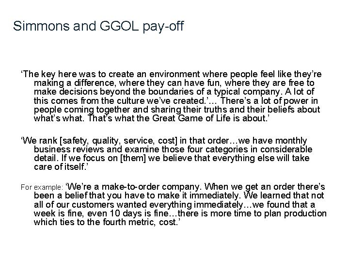 Simmons and GGOL pay-off ‘The key here was to create an environment where people