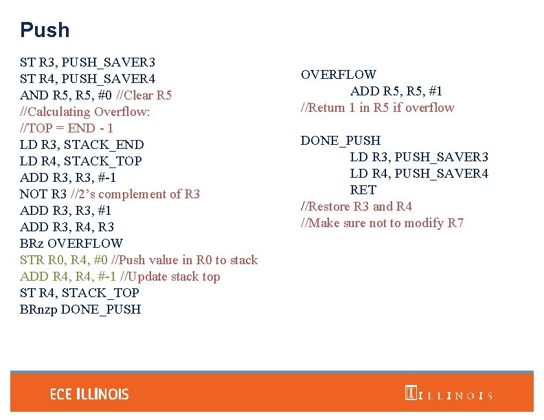 Push ST R 3, PUSH_SAVER 3 ST R 4, PUSH_SAVER 4 AND R 5,