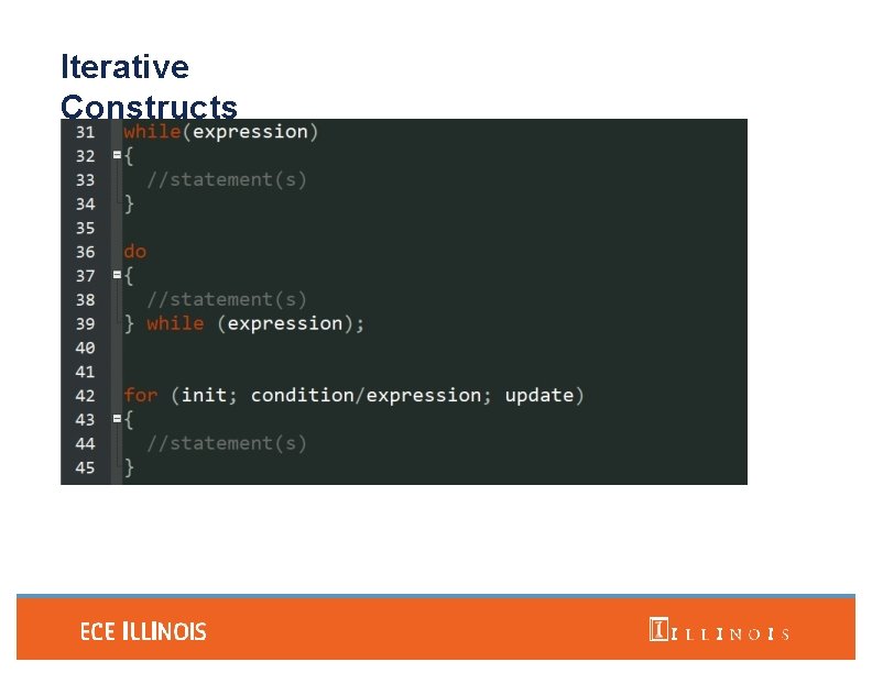 Iterative Constructs 