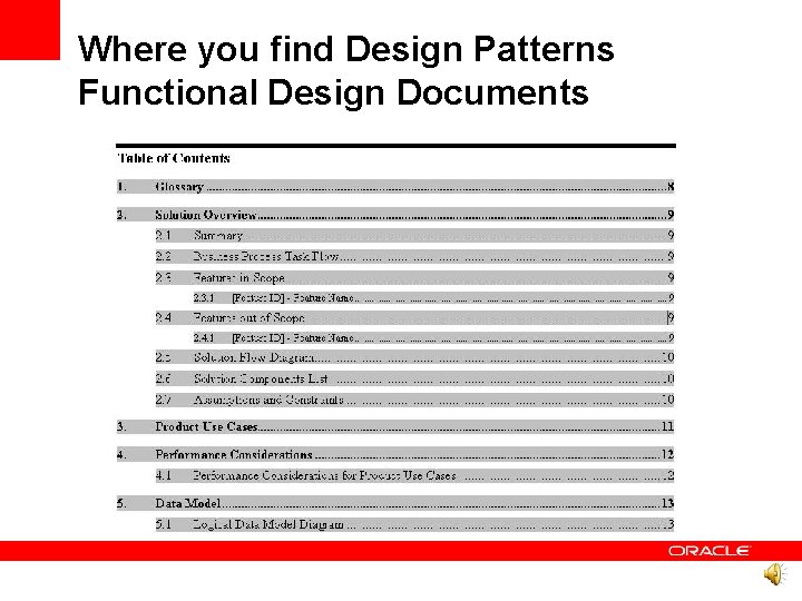 Where you find Design Patterns Functional Design Documents 