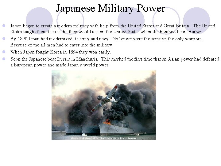Japanese Military Power l Japan began to create a modern military with help from