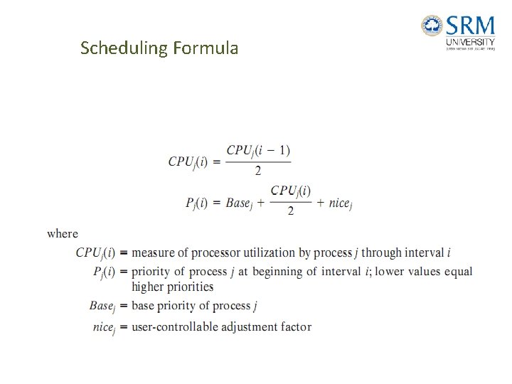 Scheduling Formula 