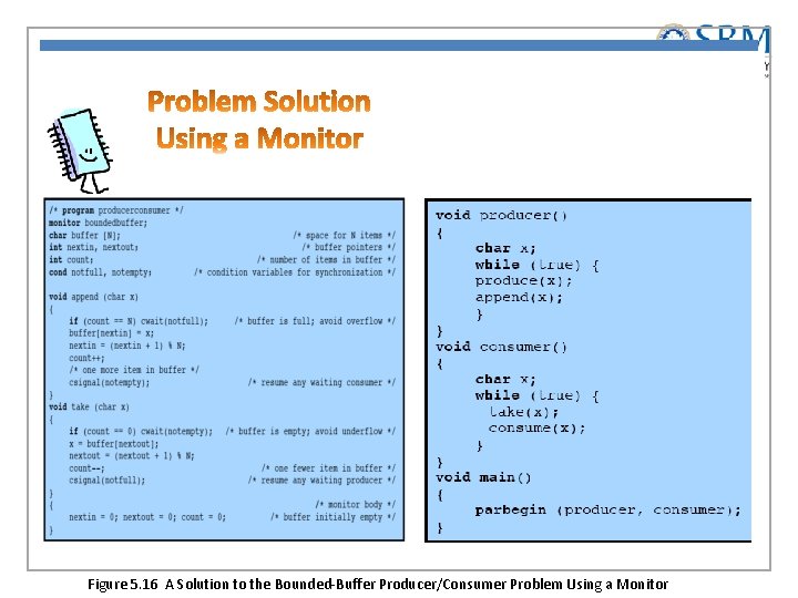 Figure 5. 16 A Solution to the Bounded-Buffer Producer/Consumer Problem Using a Monitor 