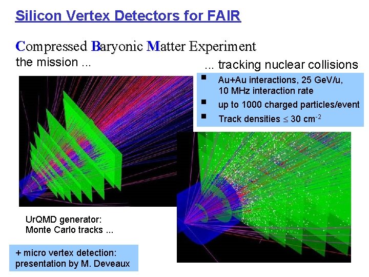 Silicon Vertex Detectors for FAIR Compressed Baryonic Matter Experiment the mission. . . tracking