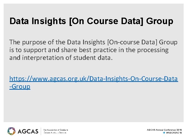 Data Insights [On Course Data] Group The purpose of the Data Insights [On-course Data]