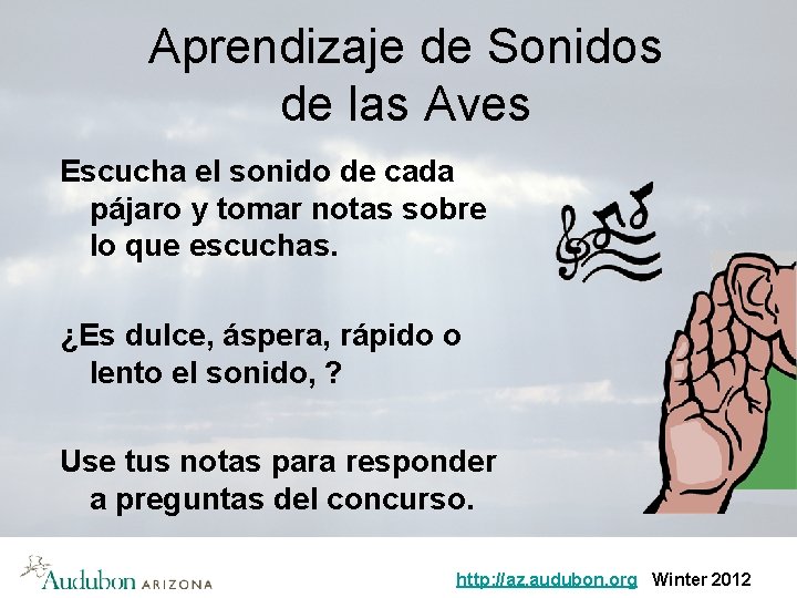 Aprendizaje de Sonidos de las Aves Escucha el sonido de cada pájaro y tomar