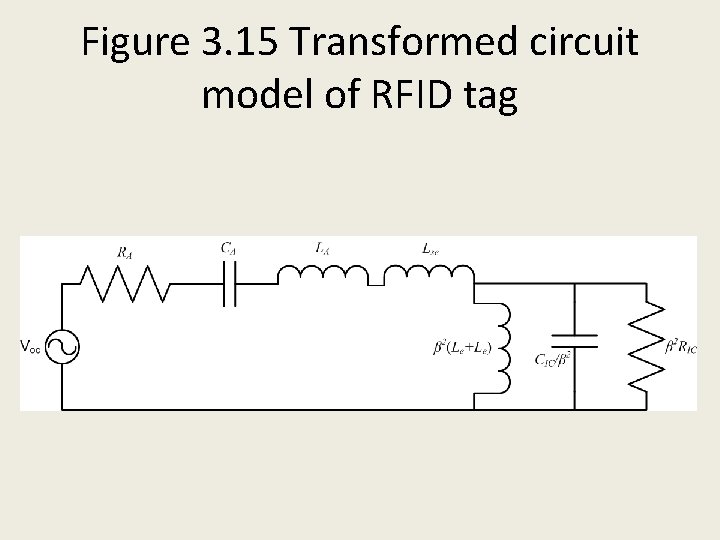 Figure 3. 15 Transformed circuit model of RFID tag 