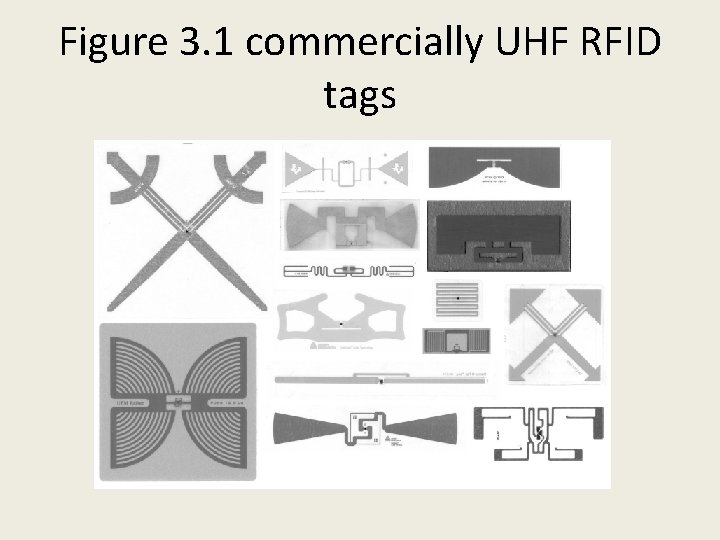Figure 3. 1 commercially UHF RFID tags 
