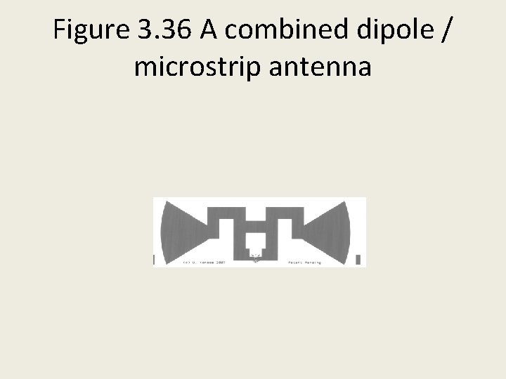 Figure 3. 36 A combined dipole / microstrip antenna 