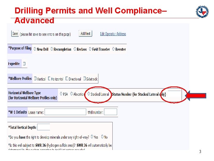 Drilling Permits and Well Compliance– Advanced 3 