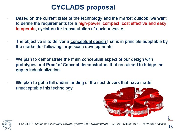 CYCLADS proposal • Based on the current state of the technology and the market CYCLADS proposal • Based on the current state of the technology and the market