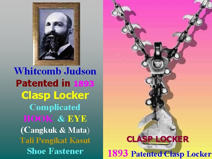 Whitcomb Judson Patented in 1893 Clasp Locker Complicated HOOK & EYE (Cangkuk & Mata)